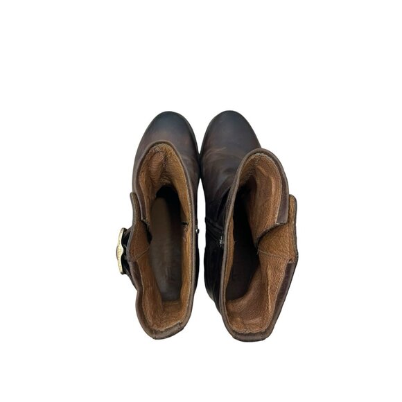 FRYE Vicky Engineer Moto Boots Brown Women’s Size 6 - Picture 7 of 11